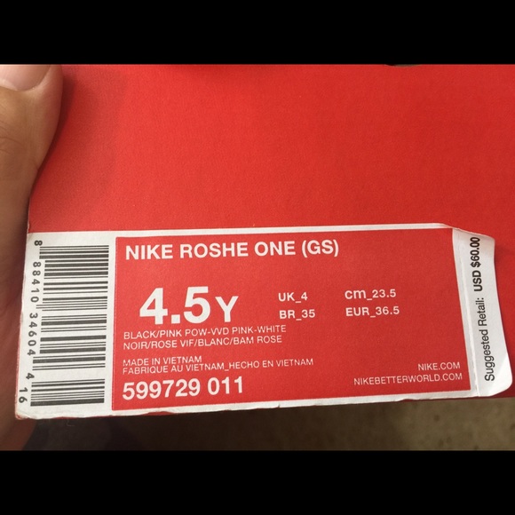 NIKE ROSHE ONE GS 599729 011 sneaker oritq - Picture 7 of 7